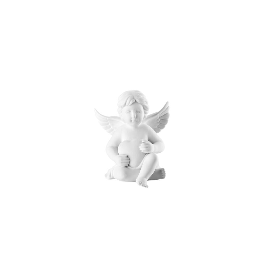 Rosenthal Dekofigur Engel mit Herz, Porzellan, Weiß, 6.4 cm, 69054-000102-90097