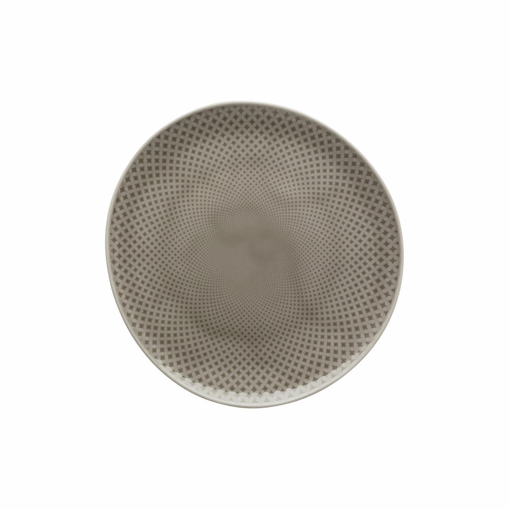 Rosenthal Teller Junto Pearl Grey flach, Porzellan, Grau, 22 cm, 10540-405201-10862