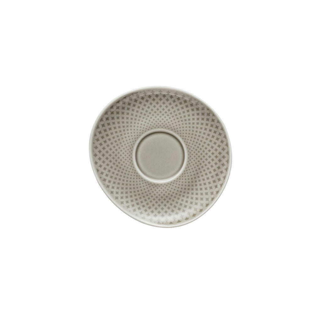 Rosenthal Espresso-Untertasse Junto Pearl Grey, Porzellan, Grau, 11.5 cm, 10540-405201-14716