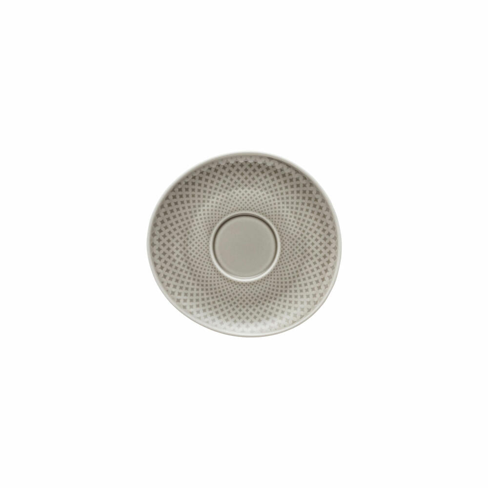 Rosenthal Kombi-Obertasse Junto Pearl Grey, Porzellan, Grau, 15 cm, 10540-405201-14771