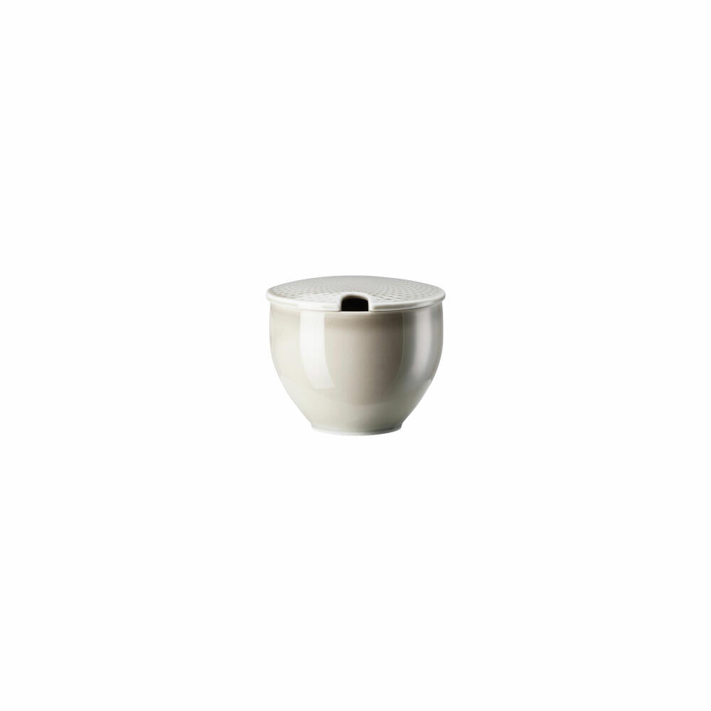 Rosenthal Zuckerdose Junto Pearl Grey mit Einschnitt, Porzellan, Grau, 10540-405201-14386