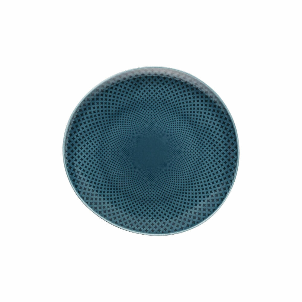 Rosenthal Teller Junto Ocean Blue flach, Porzellan, Blau, 22 cm, 10540-405202-10862