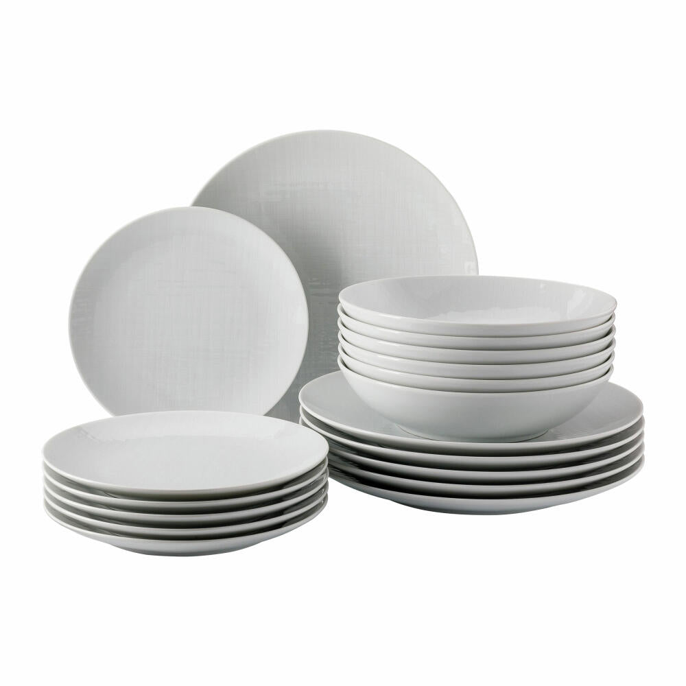 Rosenthal Geschirr-Set Mesh 18-tlg., Service, Porzellan, Weiß, 11770-800001-28421