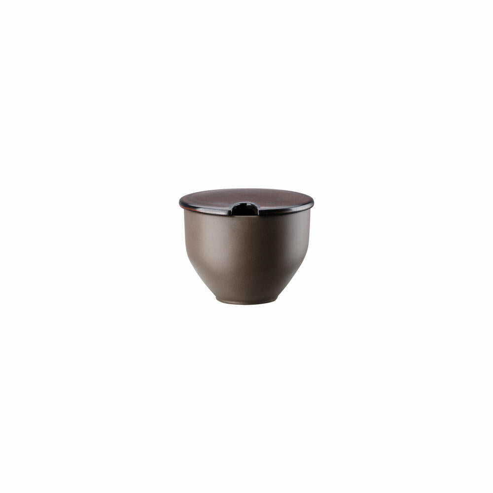 Rosenthal Zuckerdose Junto Bronze mit Einschnitt, Keramik, Bronze, 21540-405252-64386