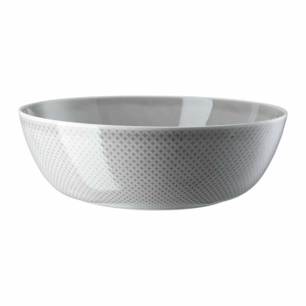 Rosenthal Schüssel Junto Pearl Grey, Porzellan, Grau, 33 cm, 10540-405201-13333