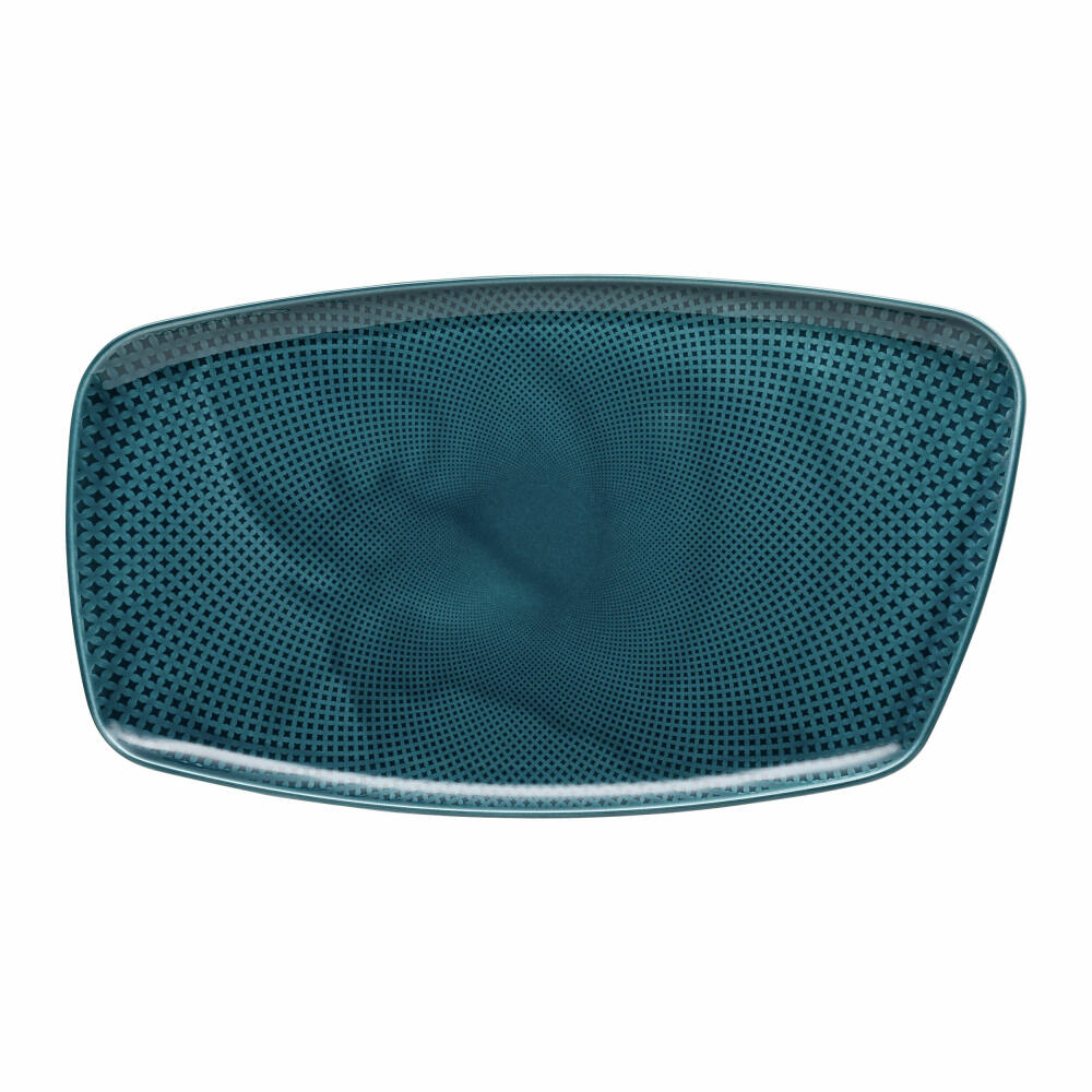 Rosenthal Servierplatte Junto Ocean Blue, Porzellan, Blau, 36 x 21 cm, 10540-405202-12439