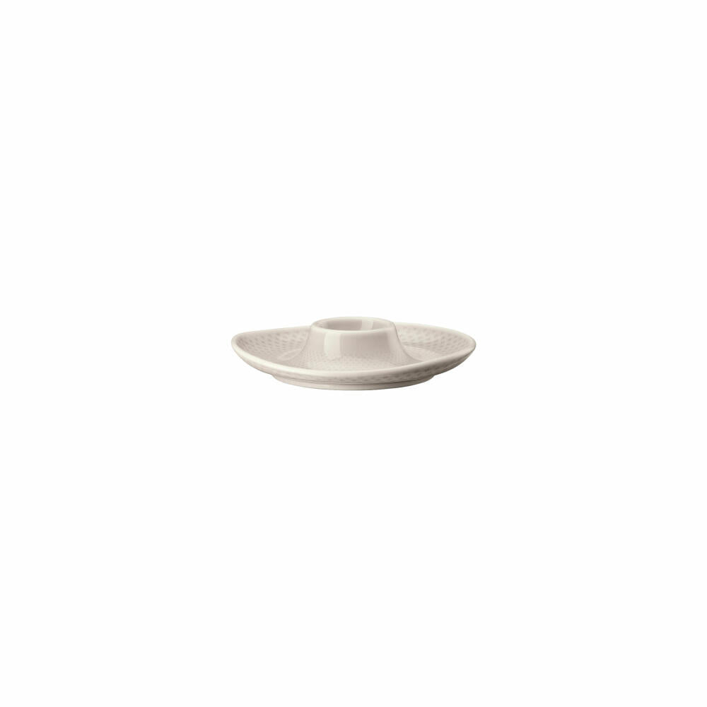 Rosenthal Eierbecher Junto Soft Shell mit Ablage, Porzellan, Grau, 13 cm, 10540-405207-15525