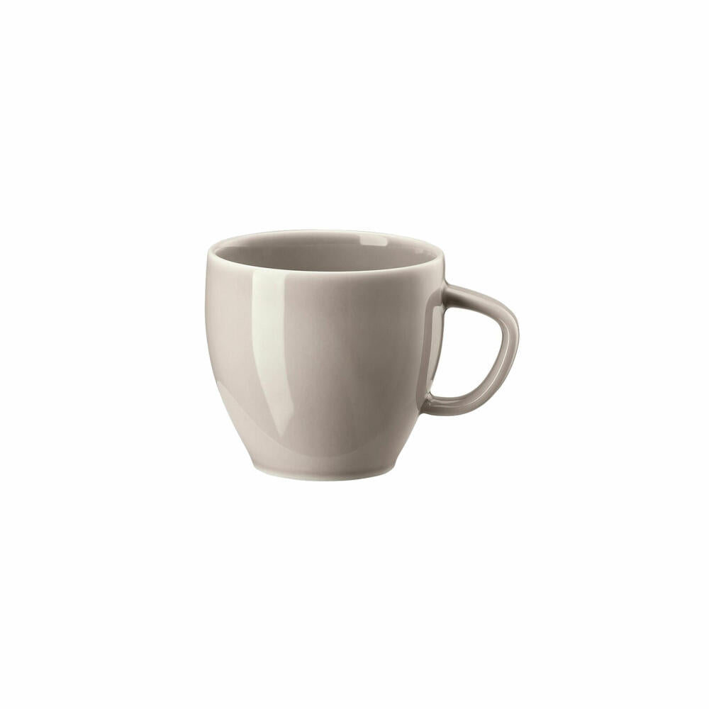 Rosenthal Kaffee-Obertasse Junto Soft Shell, Porzellan, Grau, 230 ml, 10540-405207-14742