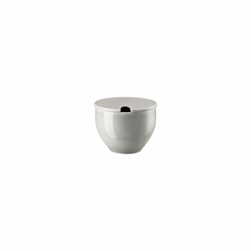 Rosenthal Zuckerdose Junto Soft Shell mit Einschnitt, Porzellan, Grau, 10540-405207-14386