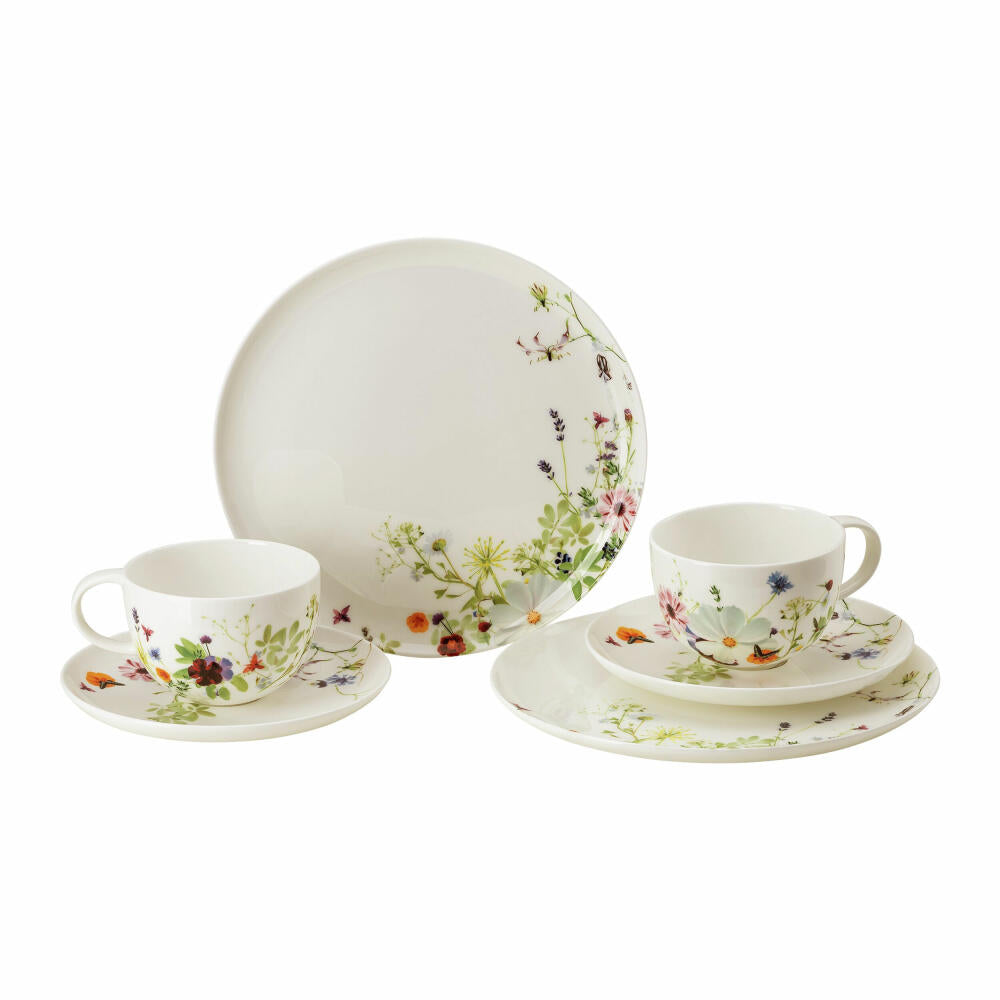 Rosenthal Geschirr-Kombi-Set Brillance - Grand Air 6-tlg., Bone China, Mehrfarbig, 10530-405109-28597