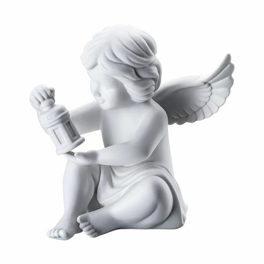 Rosenthal Dekofigur Engel mit Laterne, Porzellan, Weiß, 13.9 cm, 69056-000102-90532