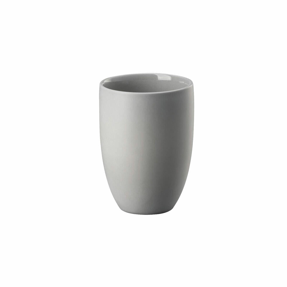 Rosenthal Becher the mug+ Gentle Grey doppelwandig, Porzellan, Grau, 280 ml, 69203-321650-15598