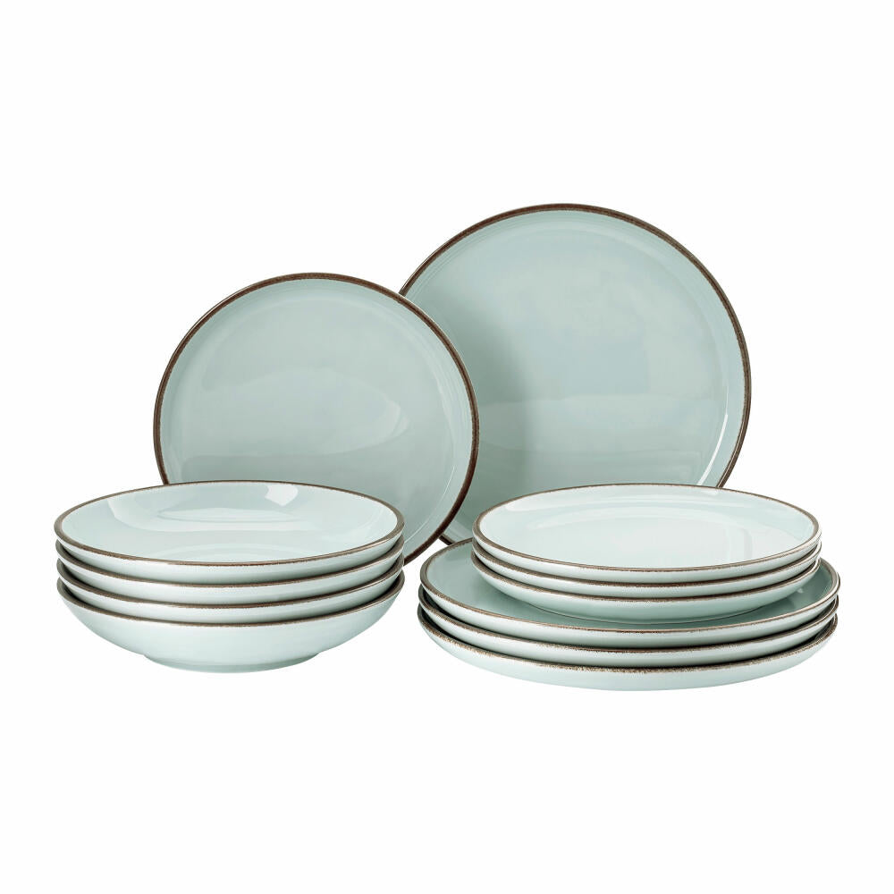Rosenthal Starter-Set Profi Casual Mint 12-tlg., Porzellan, Grün-Braun, 10660-405406-28726