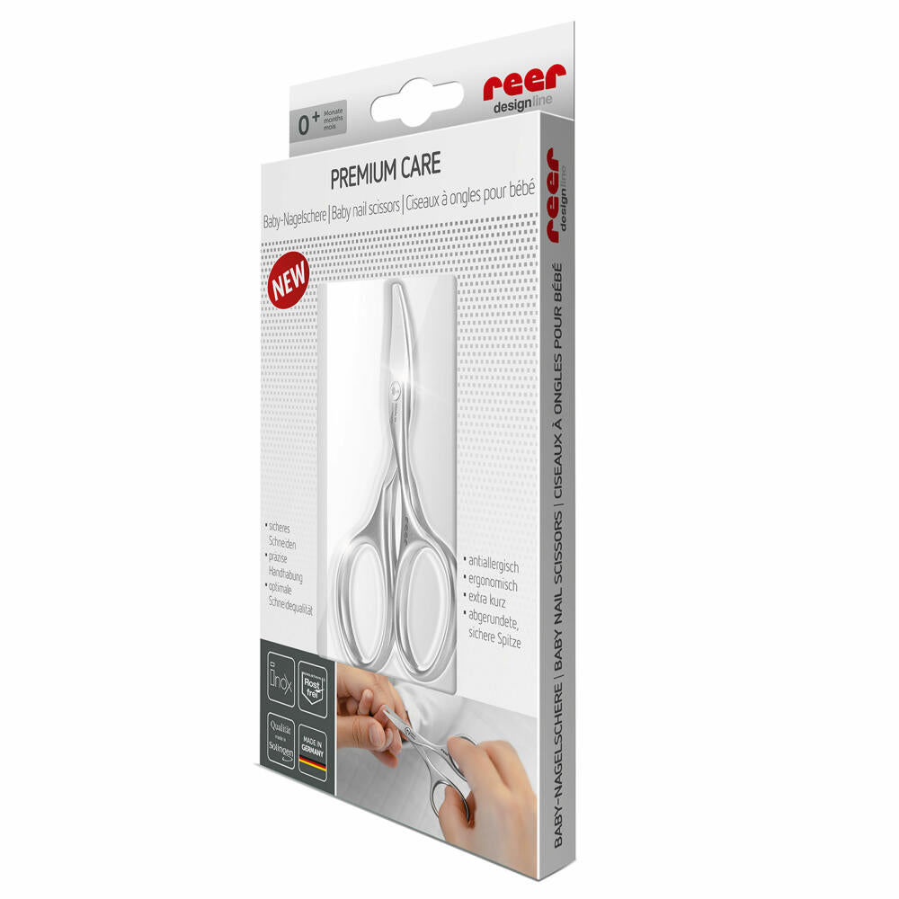 reer Premium Care Baby Nail Scissors, Nail Care, Nail Scissors, Baby, Manicure, Rounded, 81011