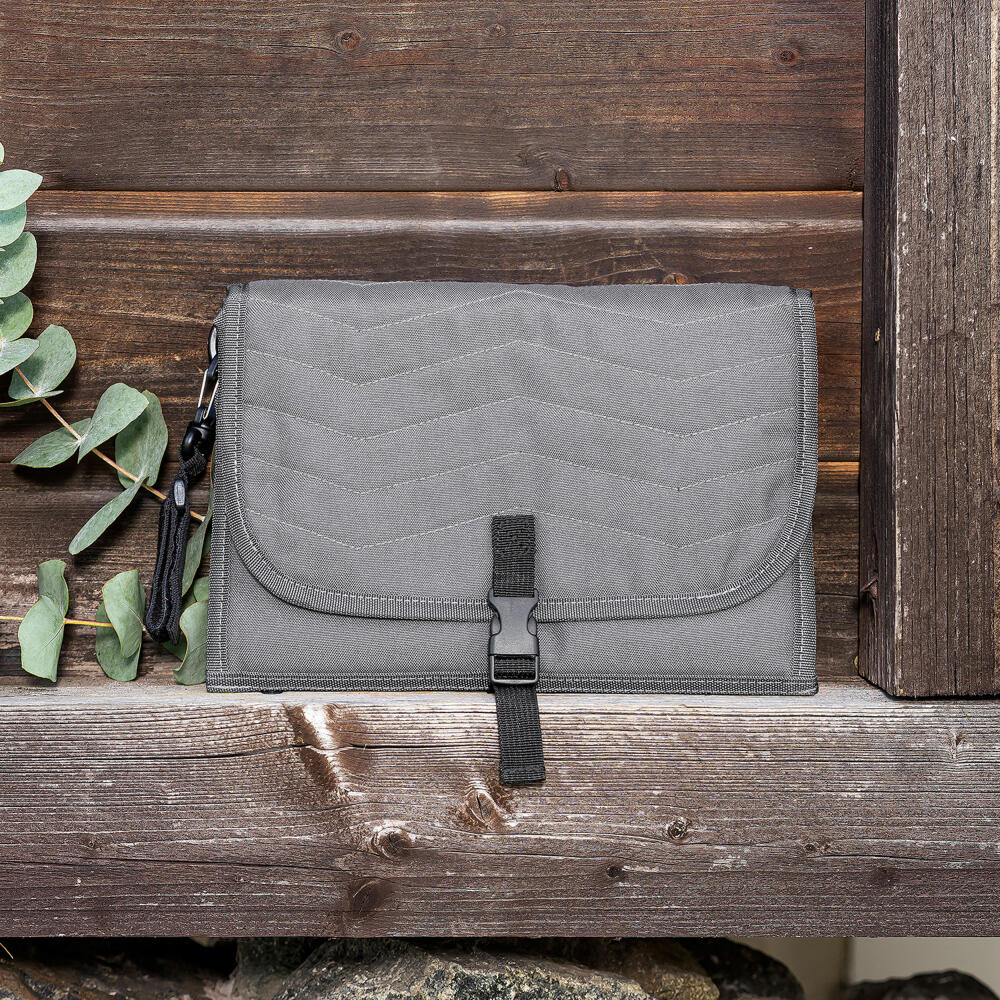 reer Growing Wickelorganizer mit Unterlage, Wickeltasche, Organizer, Baby, Polyester, Grau, 84091