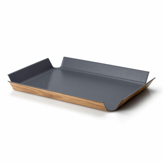 Continenta Non-Slip Tray, Serving Tray, Wood Paper Fiber, Grey, 45 x 34 cm, 2902
