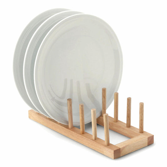 Continenta plate stand for 6 plates, stand, plate holder, board stand, rubberwood, 3021