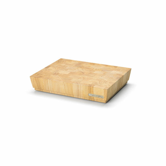 Continenta chopping block, end grain, cutting board, chopping board, kitchen board, rubberwood, 40 x 30 x 7.5 cm, 4041