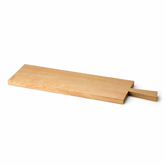 Continenta Schneidebrett, mit Griff, Servierbrett, Küchenbrett, Holzbrett, Eichenholz, 69 x 23 cm, 4104