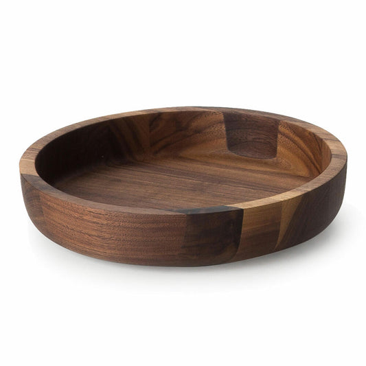 Continenta bowl, serving bowl, bowl, bread bowl, fruit bowl, wooden bowl, walnut wood, Ø 20 x 4.3 cm, 4233