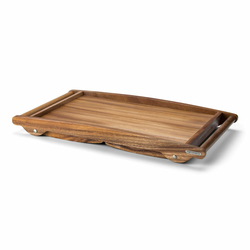 Continenta Bett-Tablett, Betttablett, Serviertablett, Frühstückstablett, Betttisch, Akazienholz, 53 x 32 cm, 4868