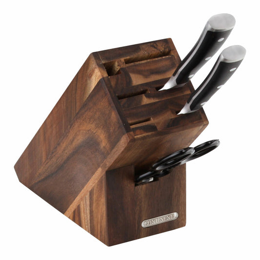 Continenta Messerblock, schräg stehend, Messeraufbewahrung, Messer Block, Akazienholz, 22 x 9.5 x 20 cm, 4870
