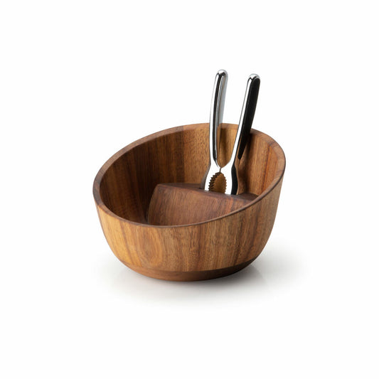 Continenta Nussschale mit Qualitätsknacker, Nussknacker, Nussöffner, Nuss Knacker, Akazie, 19.5 x 19 x 12. cm, 4897