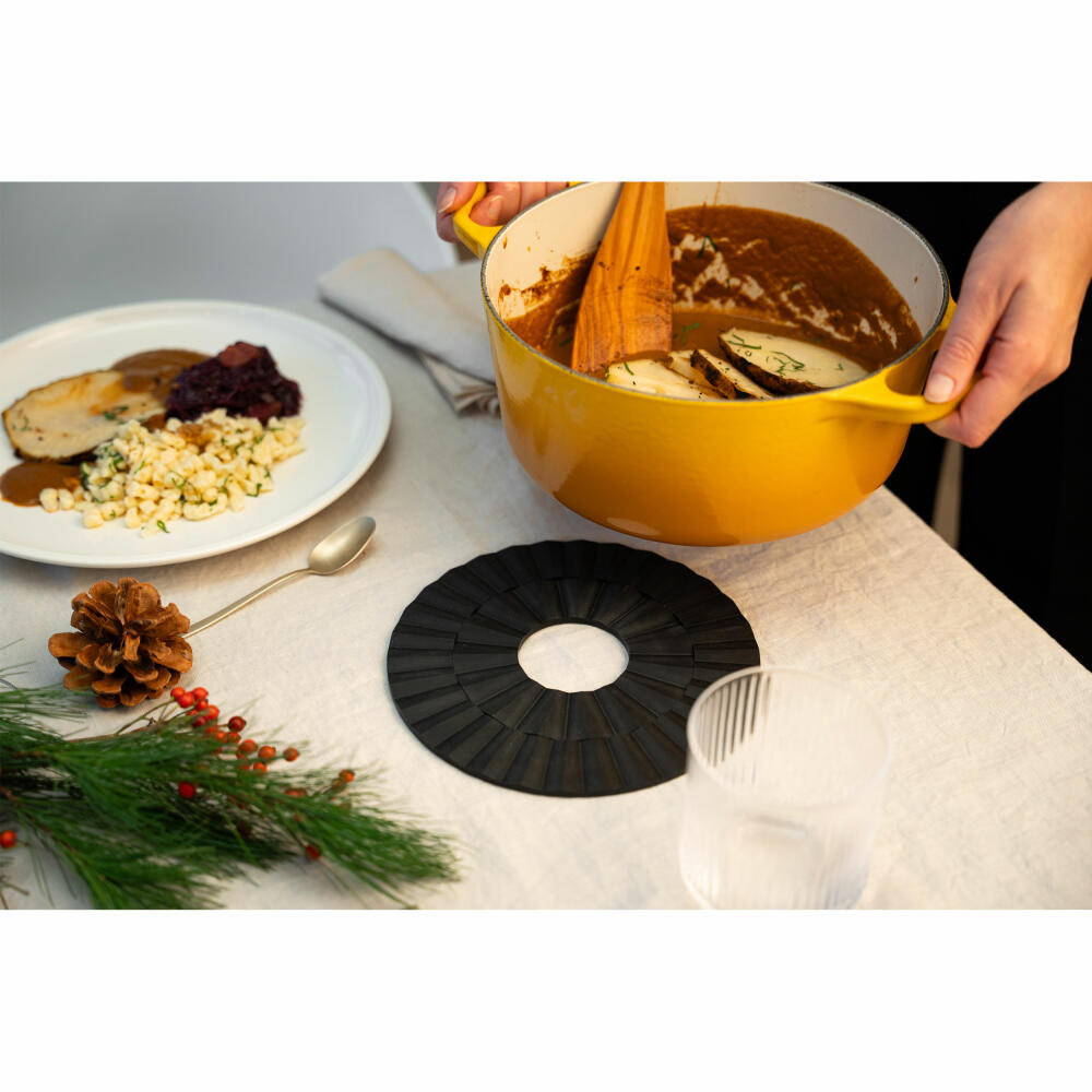 Continenta Trivet Round, Pot Trivet, Pan Trivet, Duracore, Black, Ø 20 cm, 5371