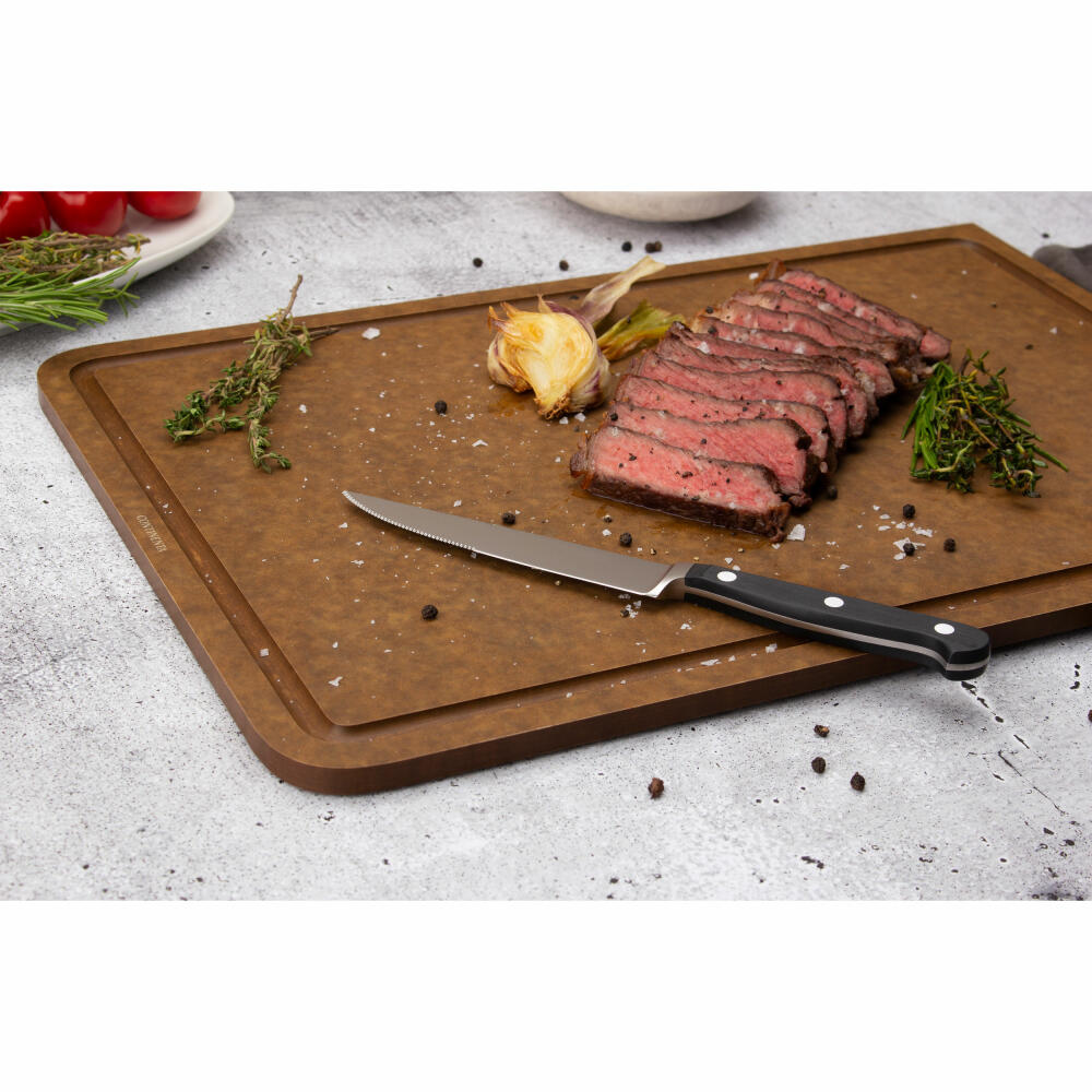 Continenta carving board BAND, cutting board, kitchen board, wooden board, Duracore, brown, 44 x 29.8 cm, 5414