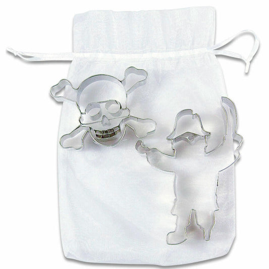 Städter embossed cookie cutter Pirates Ahoy!, 2-piece, cookie cutter, cookie mold, biscuit, cookies, stainless steel, 001770