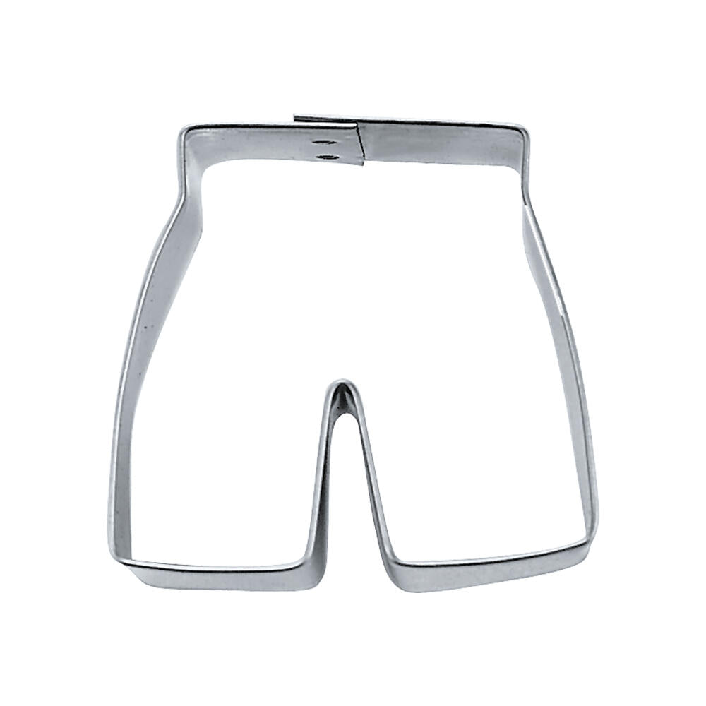Städter Ausstecher Hose Short, Plätzchenausstecher, Keksausstecher, Ausstechform, Weißblech, Silberfarben, 6 cm, 041226