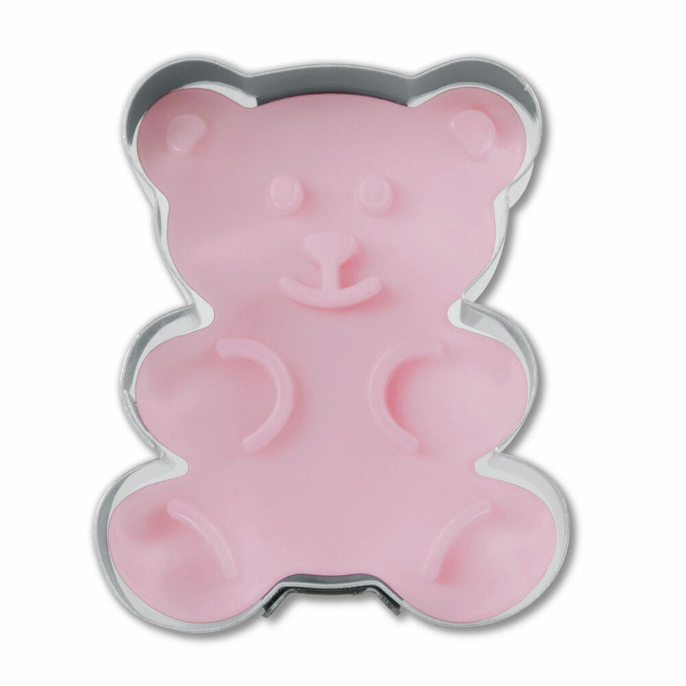 Städter embossed cookie cutter with ejector bear, cookie cutter, cookie mold, biscuit, biscuits, stainless steel, 5 cm, 055063