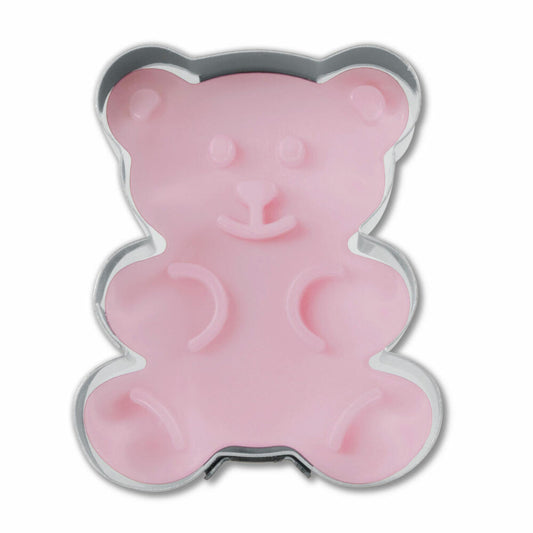 Städter Präge-Ausstecher mit Auswerfer Bär, Ausstechform, Plätzchenform, Keks, Plätzchen, Edelstahl, 5 cm, 055063