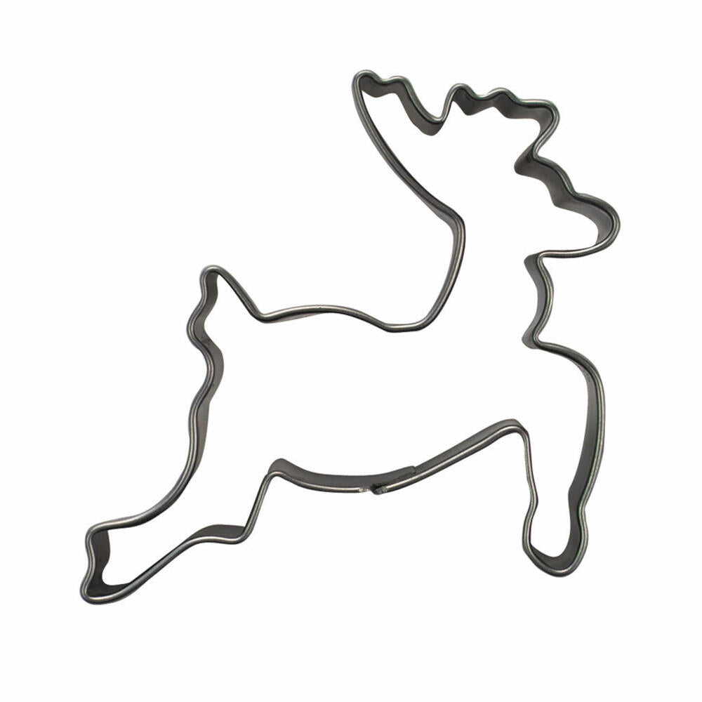 Städter cookie cutter deer / reindeer, cookie cutter, cookie mold, biscuit, cookies, stainless steel, 11 cm, 076235