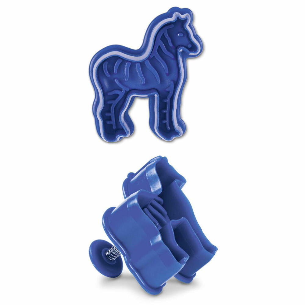Städter embossed cookie cutter with ejector zebra, cookie cutter, cookie mold, biscuit, cookies, plastic, 6 cm, 170339
