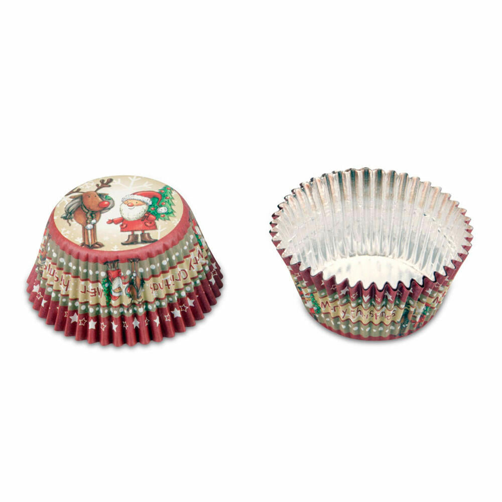 Städter Paper Baking Cups Merry Christmas, 50 pieces, paper cups, baking pan, muffin cups, paper, 336407