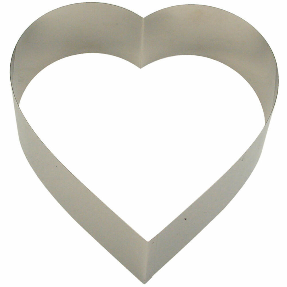 Städter baking rim heart, baking frame, cake ring, cake tin, baking frame, baking aid, 26 cm / H 7 cm, 490017