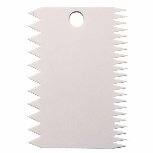 Städter comb scraper, cream scraper, cake comb, decorating comb, decorative scraper, cake decorating, plastic, 7.5 x 11 cm, 503014