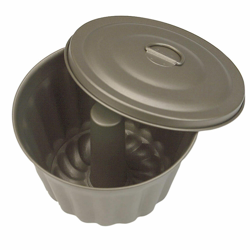 Städter Wasserbadform, mit Deckel, Backform, Gugelhupfform, Kuchenform, Puddingform, Metall, Ø 16 cm, 603080