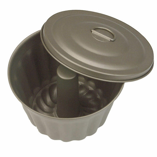Städter water bath mold, with lid, baking mold, bundt cake mold, cake mold, pudding mold, metal, Ø 16 cm, 603080