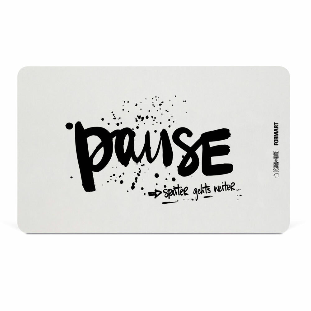 PPD Pause Tray D@H, breakfast board, board, breakfast, Resopal, black / white, 14.3 x 23.3 cm, 661340