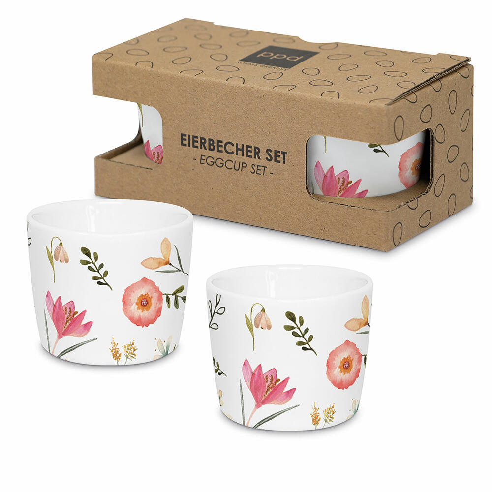 PPD Oh Happy Day Egg Cup Set, 2-piece, egg cup, egg holder, New Bone China, 162400775