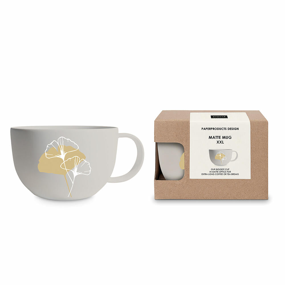 PPD Golden Gingko taupe Matte Mug XXL, cup, coffee cup, mug, New Bone China, 550 ml, 162702305