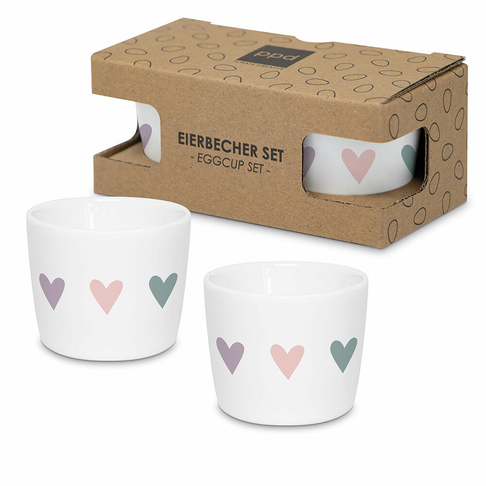 PPD Heart Infusion Egg Cup Set, 2-tlg., Eierbecher, Eierhalter, New Bone China, Weiß, 162402308