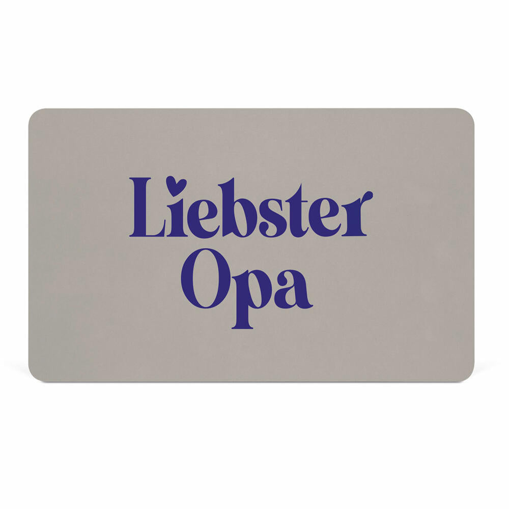 PPD Liebster Opa D@H Tray, Frühstücksbrettchen, Brettchen, Frühstück, Resopal, Beige / Blau, 586003086