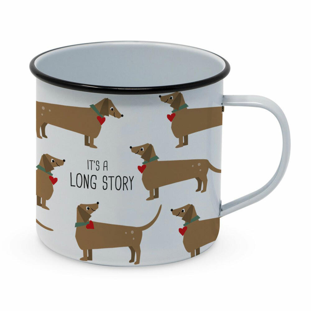 PPD Long Story Happy Metal Mug, Kaffeetasse, Becher, Tasse, Metall, 500 ml, 180002669