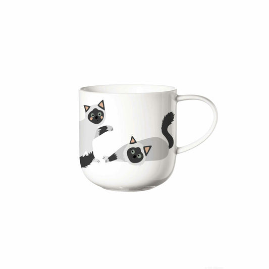 ASA Selection coppa cats & dogs mug Birma, coffee cup, mug, coffee cup, tea, Fine Bone China, white, 400 ml, 19442014