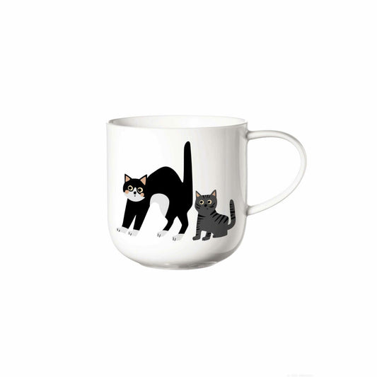 ASA Selection coppa cats & dogs mug Surprised Cats, coffee cup, mug, coffee cup, tea, Fine Bone China, white, 400 ml, 19443014