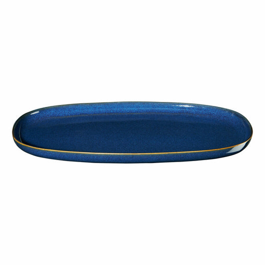 ASA Selection saisons Platter Oval, Serving Platter, Serving Plate, Stoneware, L 31 cm, Midnight Blue / Blue, 27201119