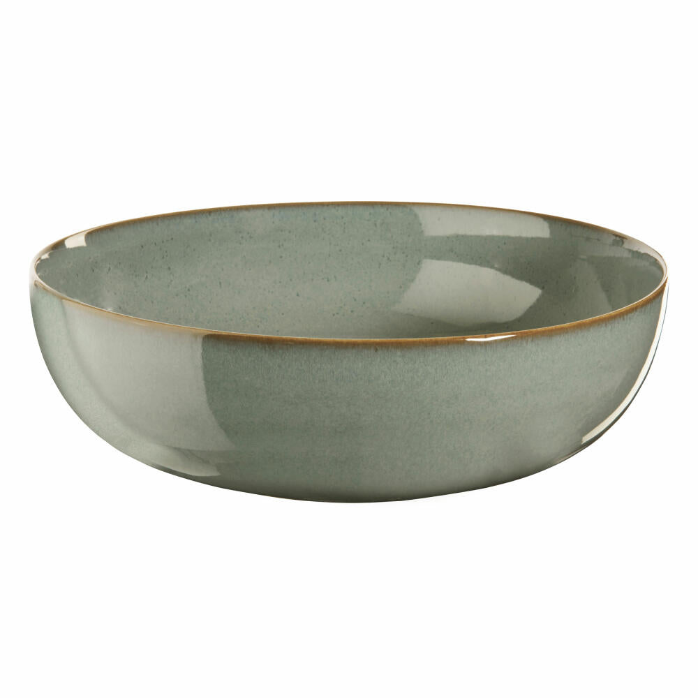 ASA Selection saisons eucalyptus salad bowl, salad plate, salad bowl, bowl, stoneware, green, Ø 29.5 cm, 27273175